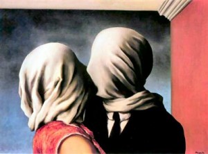 René Magritte, “Gli amanti (Les Amants)”, olio su tela, 1928, Richard S. Zeisler Collection, New York.